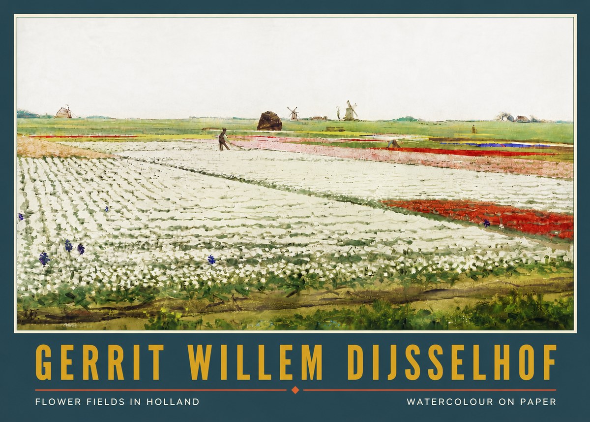 Gerrit Willem Dijsselhof Bulb Fields Near Hillegom No6 - Plakát