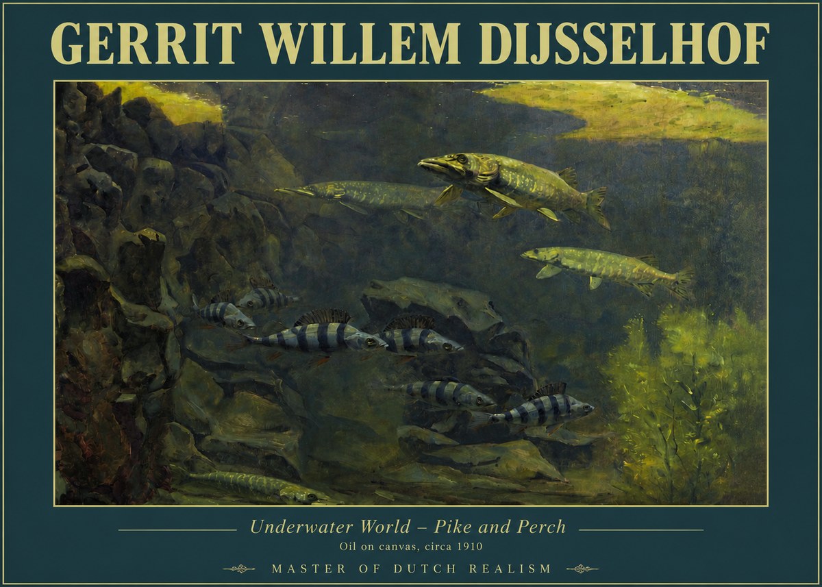 Gerrit Willem Dijsselhof Underwater Life No4 - Plakát
