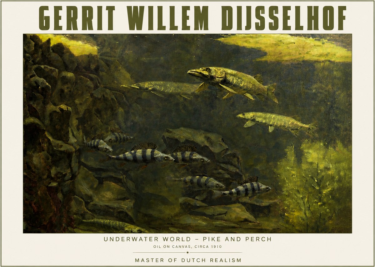 Gerrit Willem Dijsselhof Underwater Life No5 - Plakát