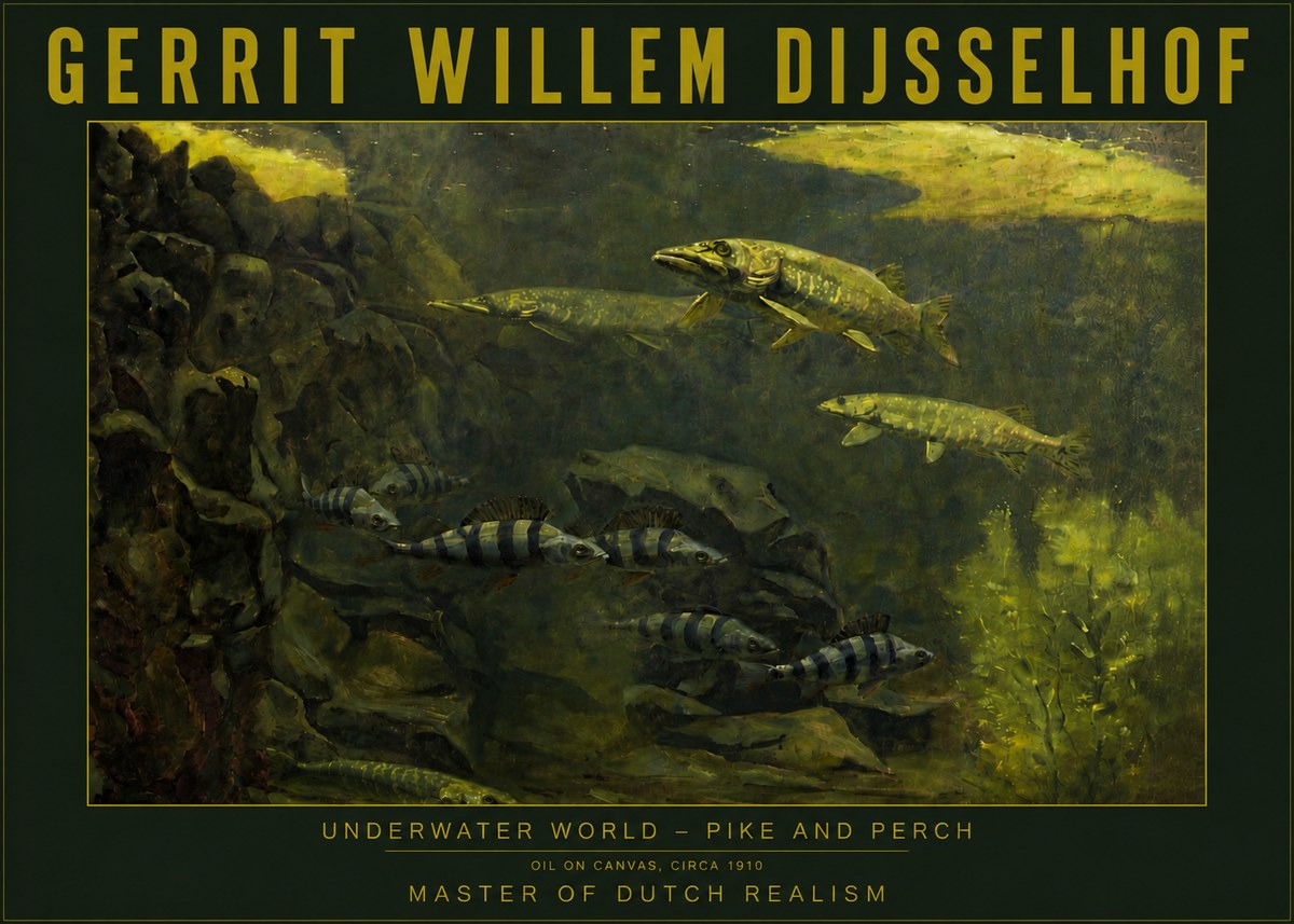 Gerrit Willem Dijsselhof Underwater Life No6 - Plakát