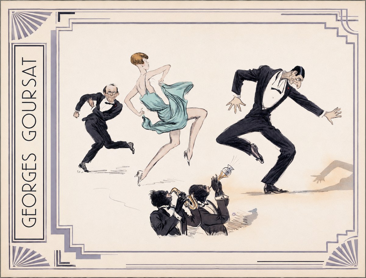 Georges Goursat Jazz Age Revelry No2 - Plakát