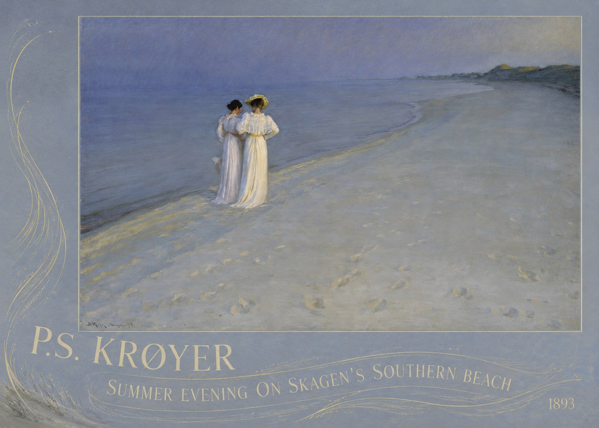 P.S. Krøyer Summer Evening on Skagen's Southern Beach No3 - Plakát