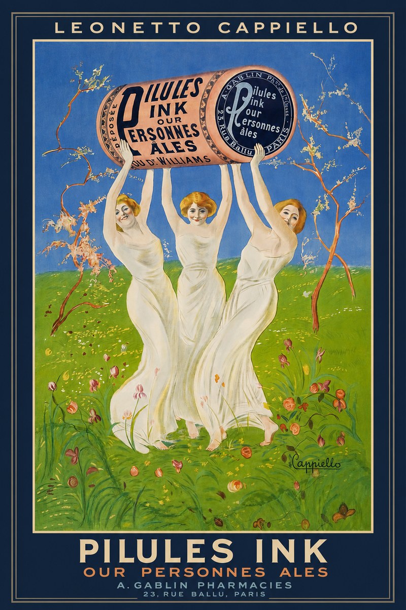 Leonetto Cappiello Pilules Ink Our Personnes Ales No2 - Plakát