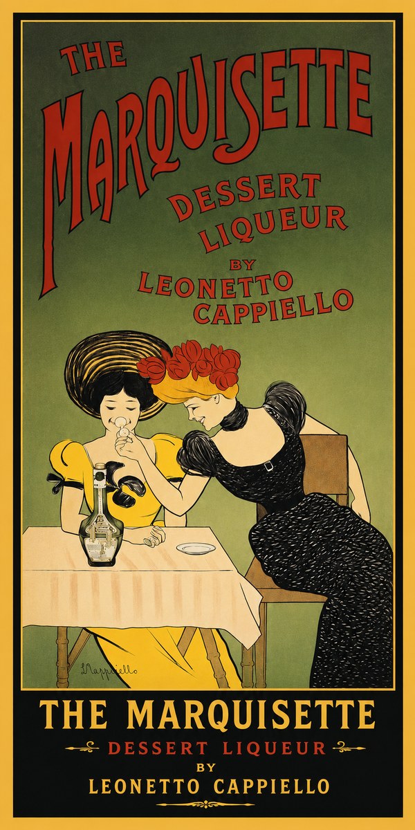 Leonetto Cappiello The Marquisette Dessert Liqueur No2 - Plakát