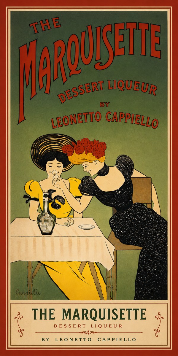 Leonetto Cappiello The Marquisette Dessert Liqueur No4 - Plakát