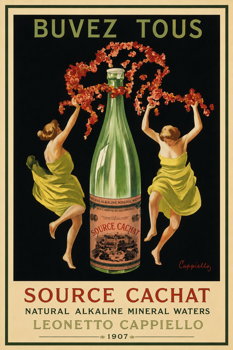 Leonetto Cappiello Source Cachat No3 - Plakát