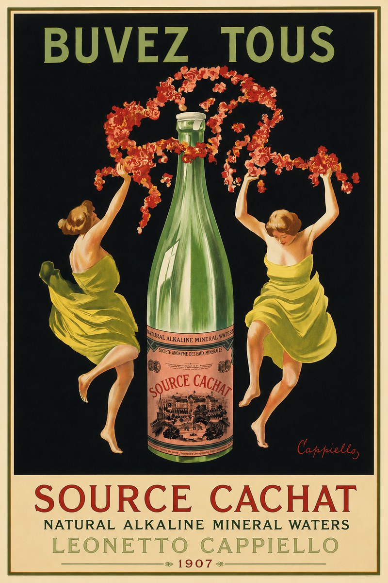 Leonetto Cappiello Source Cachat No4 - Plakát