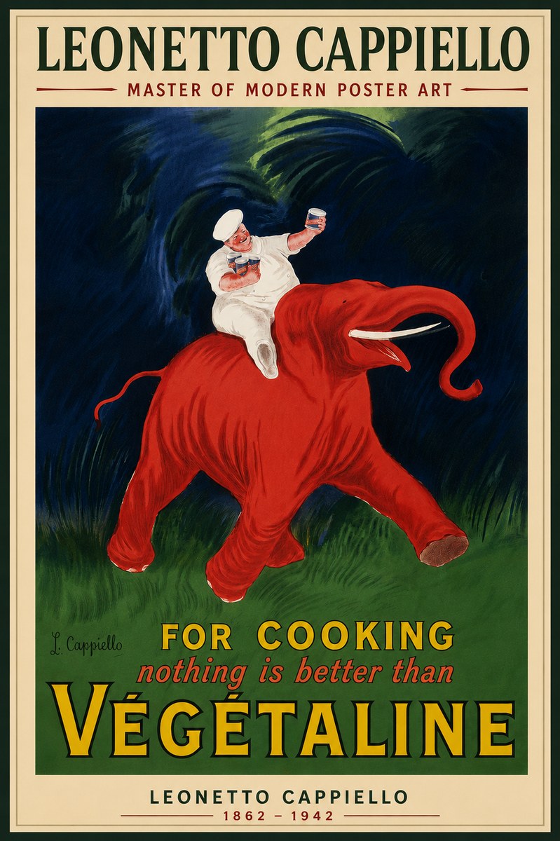 Leonetto Cappiello Végétaline No4 - Plakát