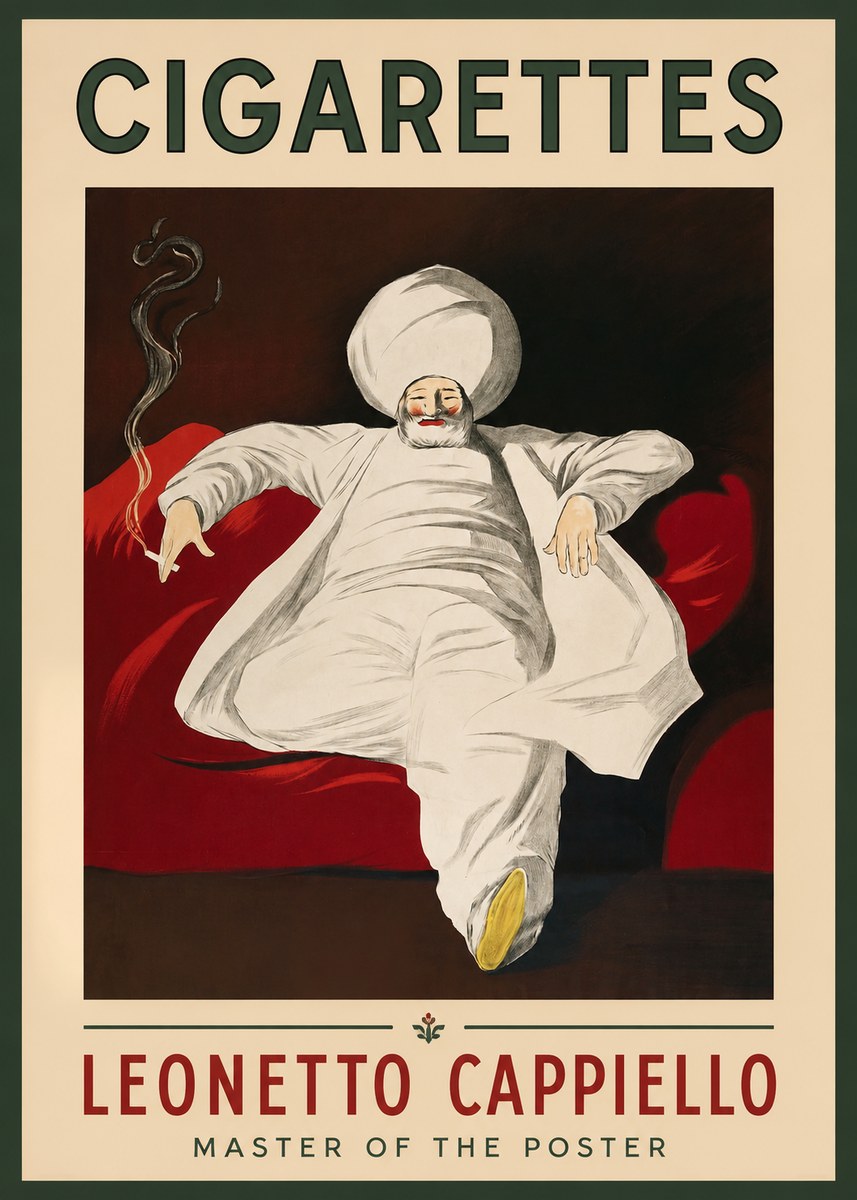 Leonetto Cappiello Cigarettes No1 - Plakát