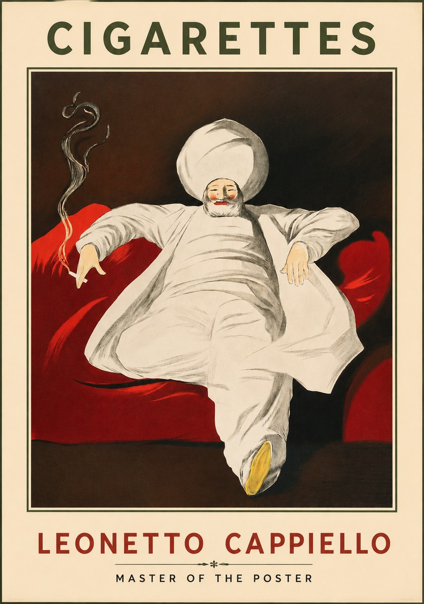 Leonetto Cappiello Cigarettes No2 - Plakát