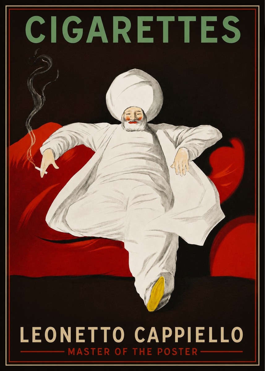 Leonetto Cappiello Cigarettes No3 - Plakát