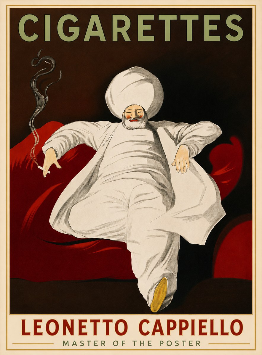 Leonetto Cappiello Cigarettes No6 - Plakát