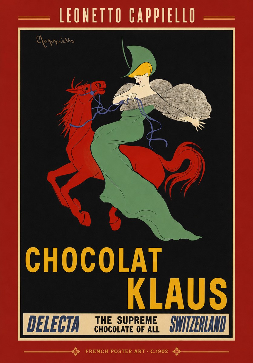 Leonetto Cappiello Chocolat Klaus No2 - Plakát