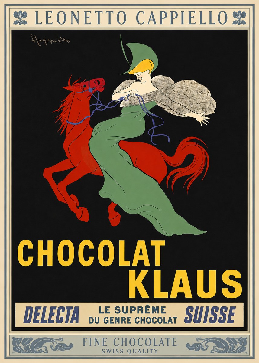 Leonetto Cappiello Chocolat Klaus No3 - Plakát