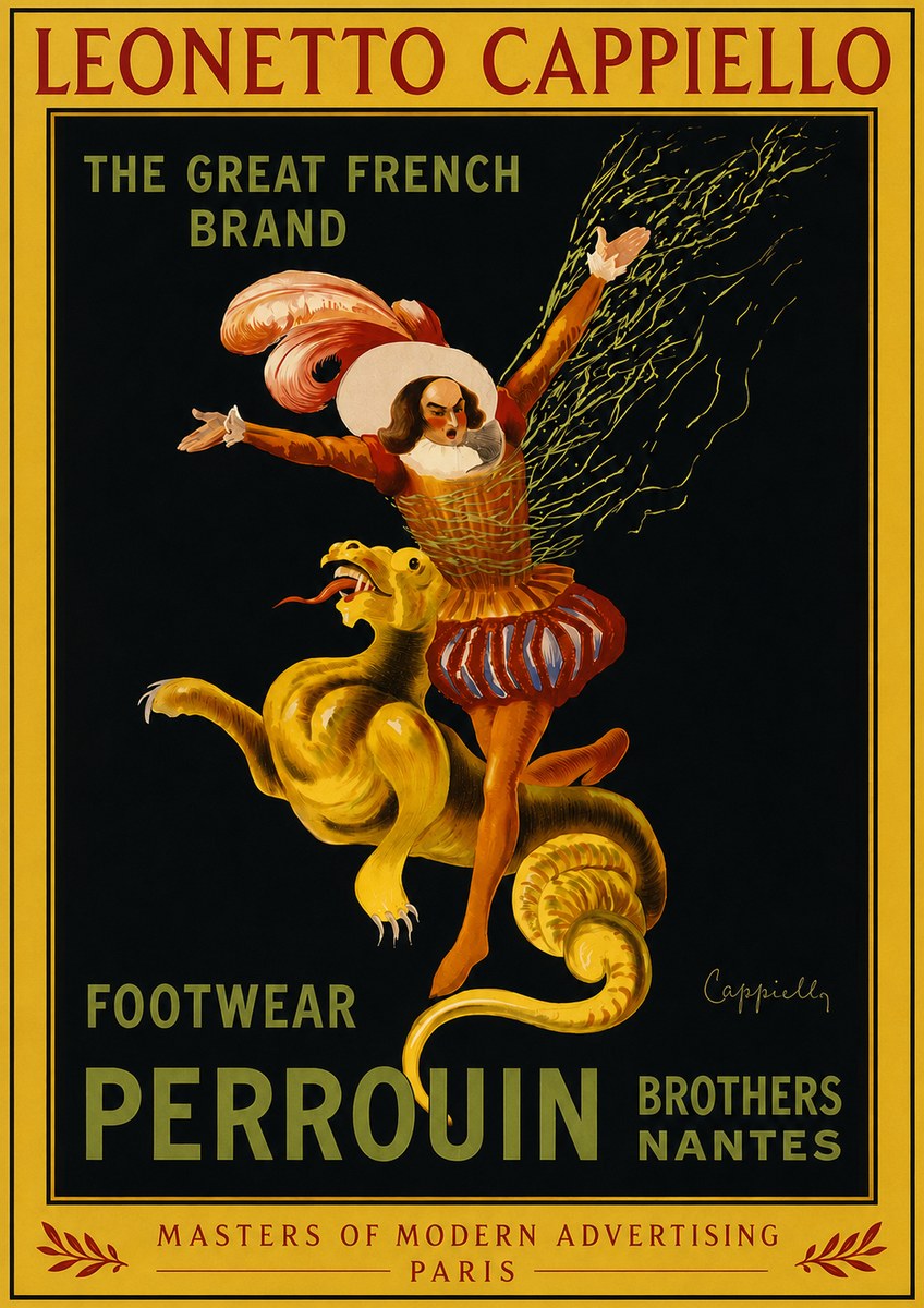 Leonetto Cappiello Footwear Perrouin No3 - Plakát