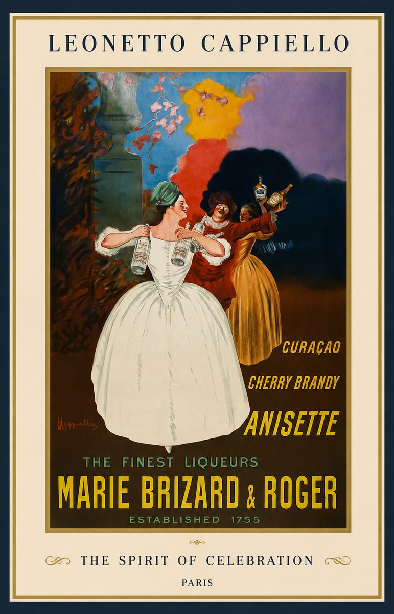 Leonetto Cappiello Marie Brizard & Roger - the Finest Liqueurs No1 - Plakát