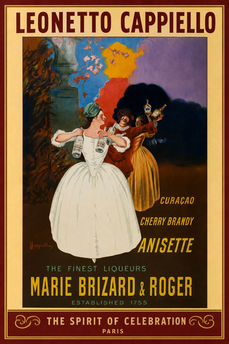 Leonetto Cappiello Marie Brizard & Roger - the Finest Liqueurs No2 - Plakát