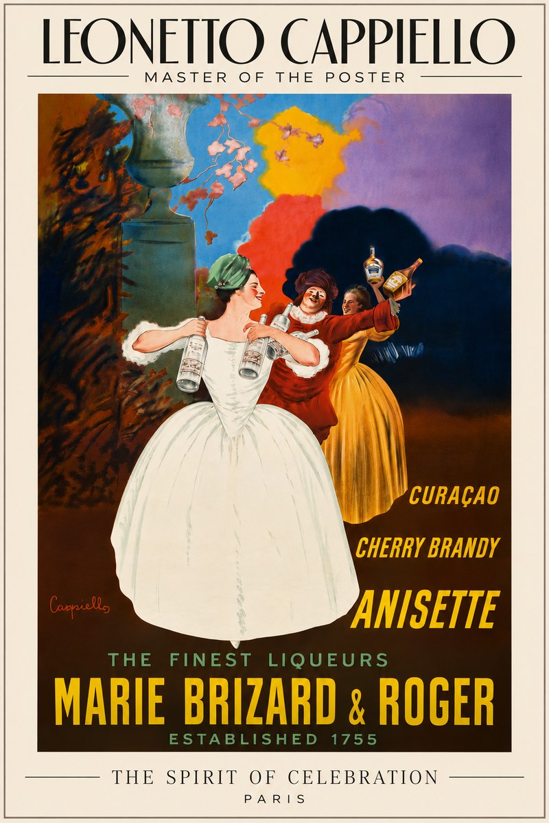 Leonetto Cappiello Marie Brizard & Roger - the Finest Liqueurs No6 - Plakát