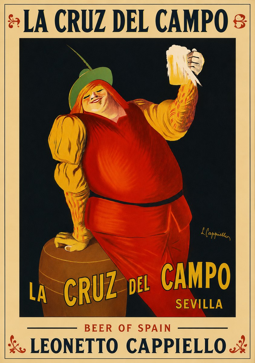 Leonetto Cappiello La Cruz Del Campo No5 - Plakát