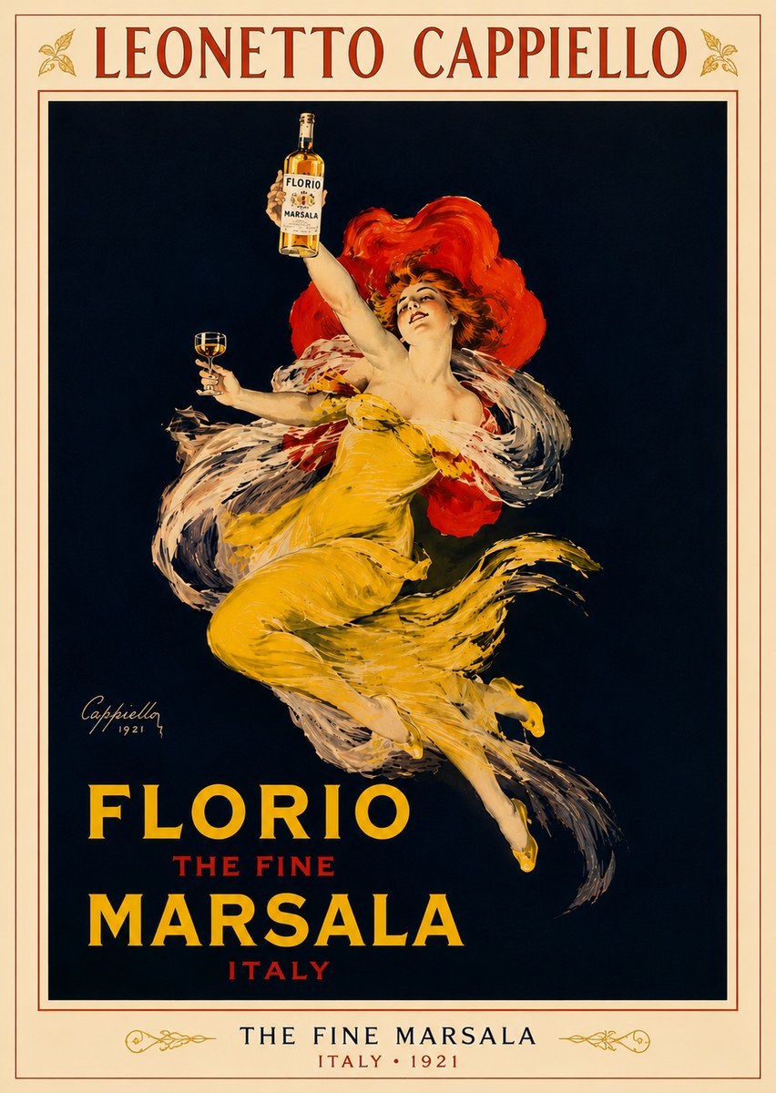 Leonetto Cappiello Florio the Fine Marsala No6 - Plakát