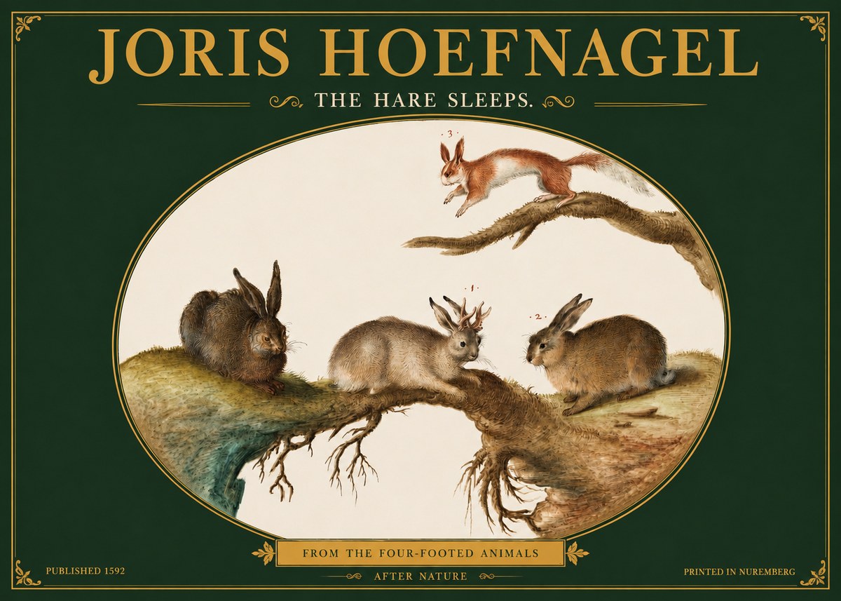 Joris Hoefnagel Lepvs Dormit No4 - Plakát