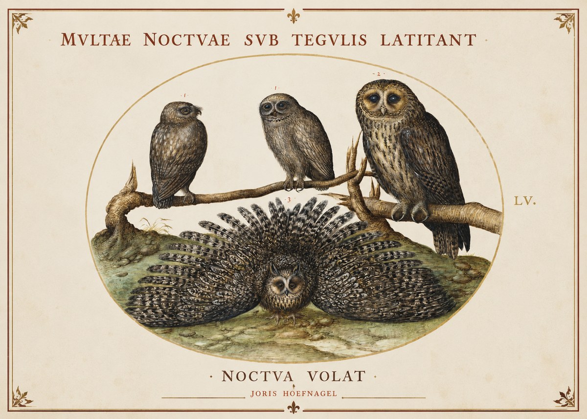 Joris Hoefnagel Noctva Volat No1 - Plakát