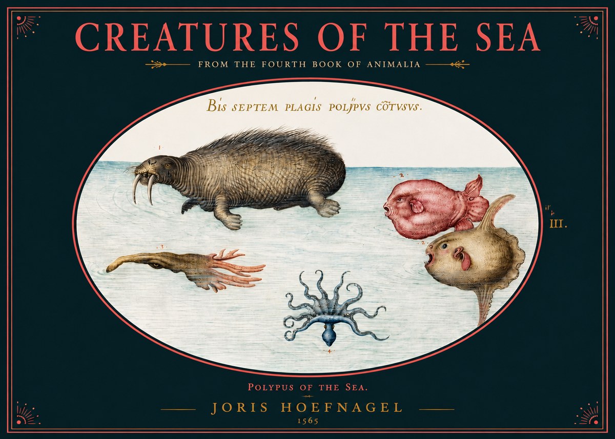 Joris Hoefnagel Polyps of the Sea No2 - Plakát