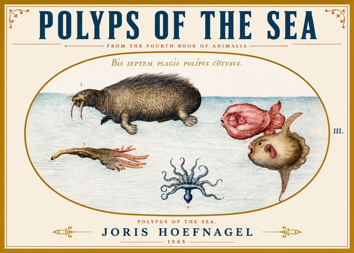 Joris Hoefnagel Polyps of the Sea No5 - Plakát
