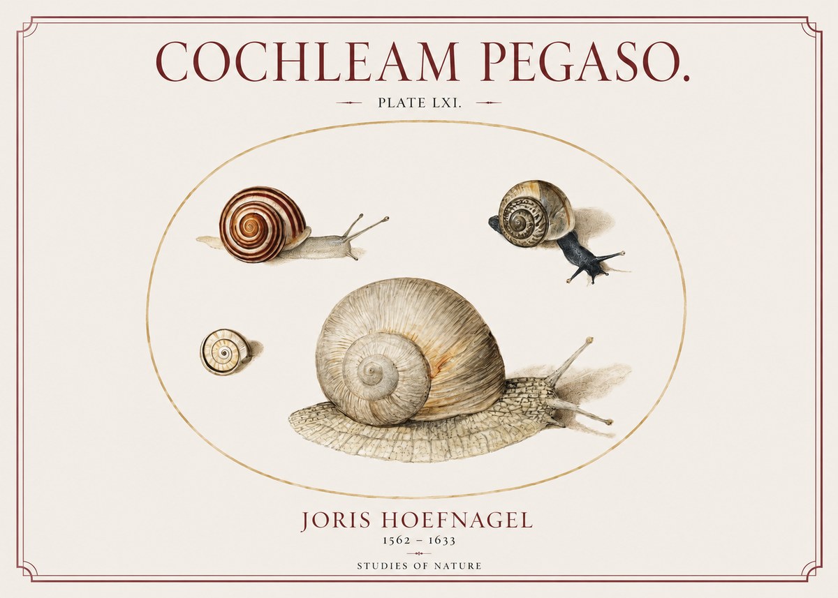 Joris Hoefnagel The Four Snails No2 - Plakát