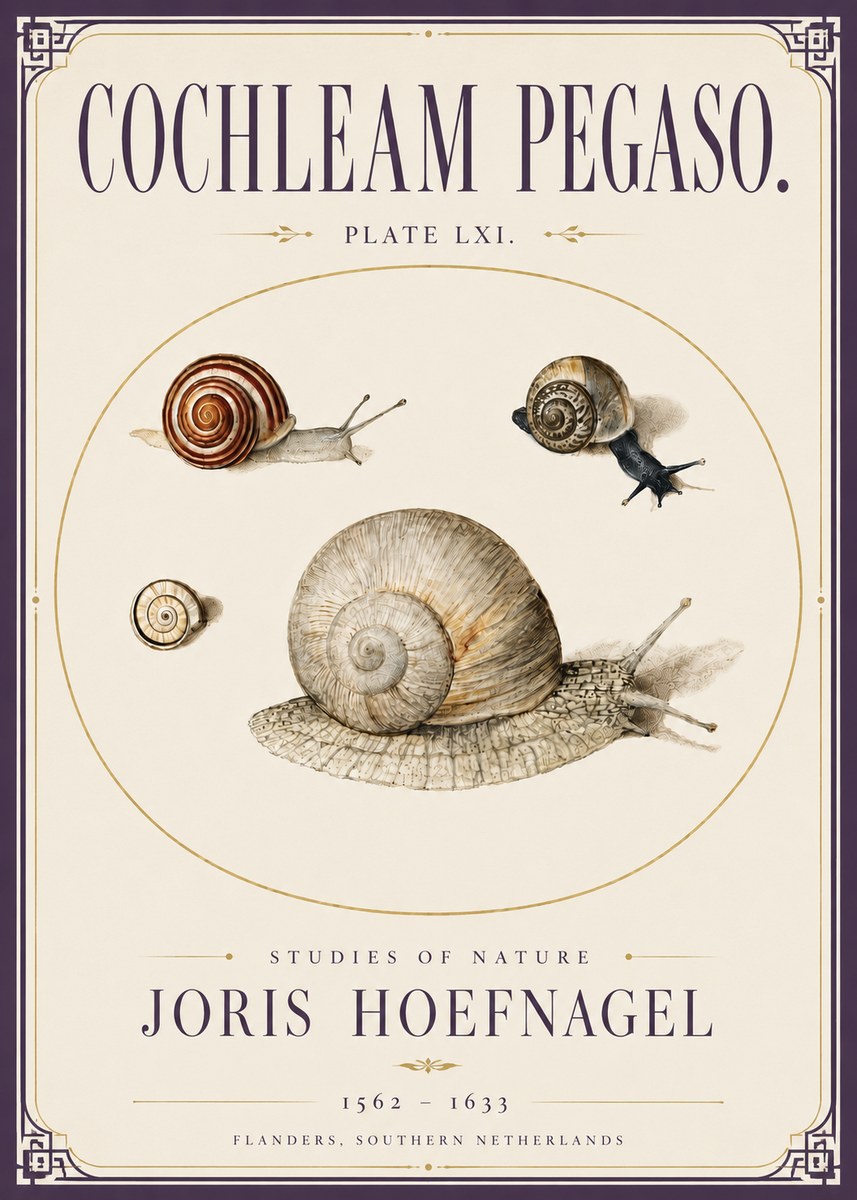 Joris Hoefnagel The Four Snails No5 - Plakát