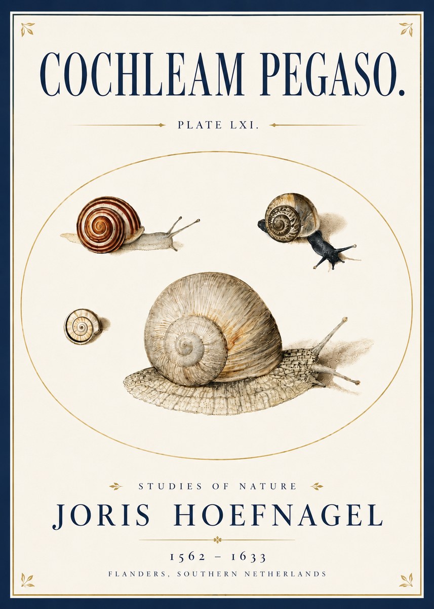 Joris Hoefnagel The Four Snails No6 - Plakát
