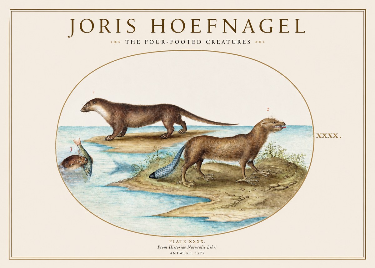 Joris Hoefnagel The Four-footed Creatures No1 - Plakát
