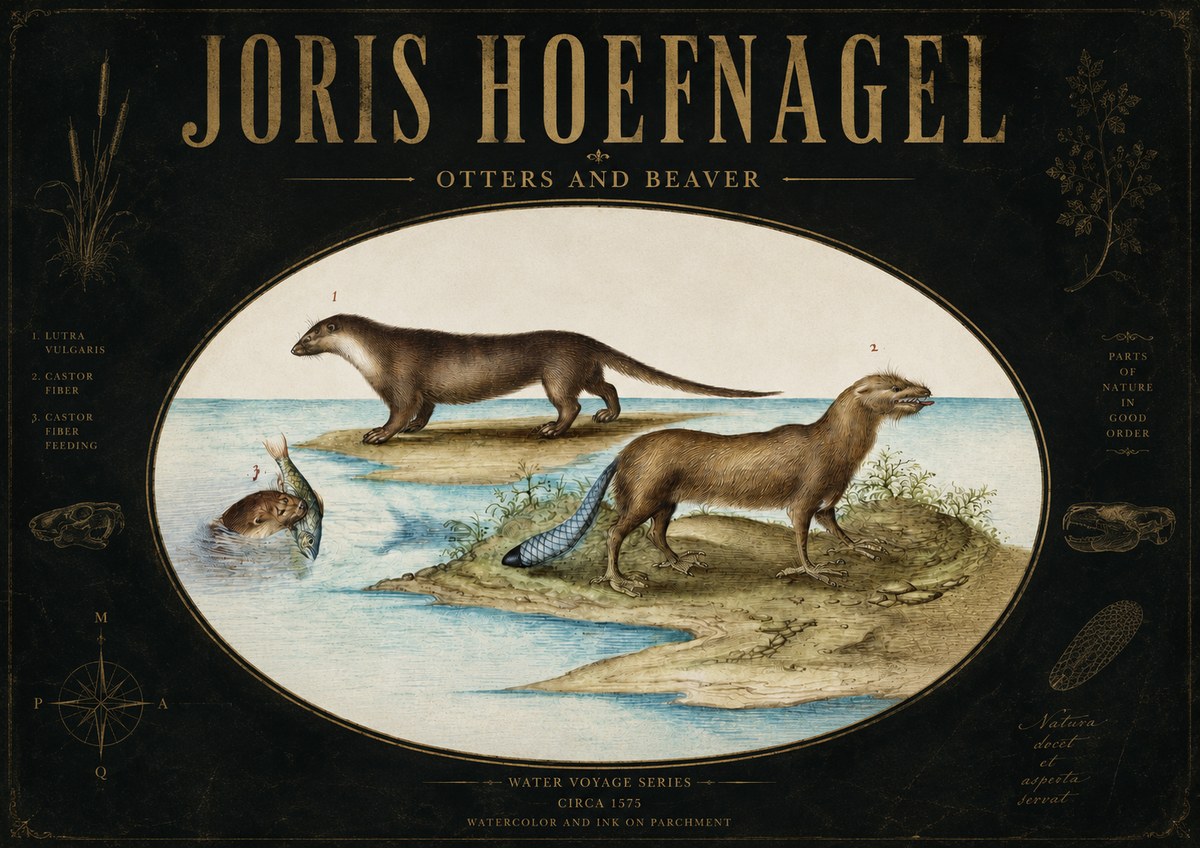 Joris Hoefnagel The Four-footed Creatures No4 - Plakát