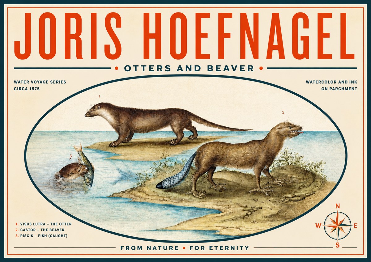 Joris Hoefnagel The Four-footed Creatures No6 - Plakát