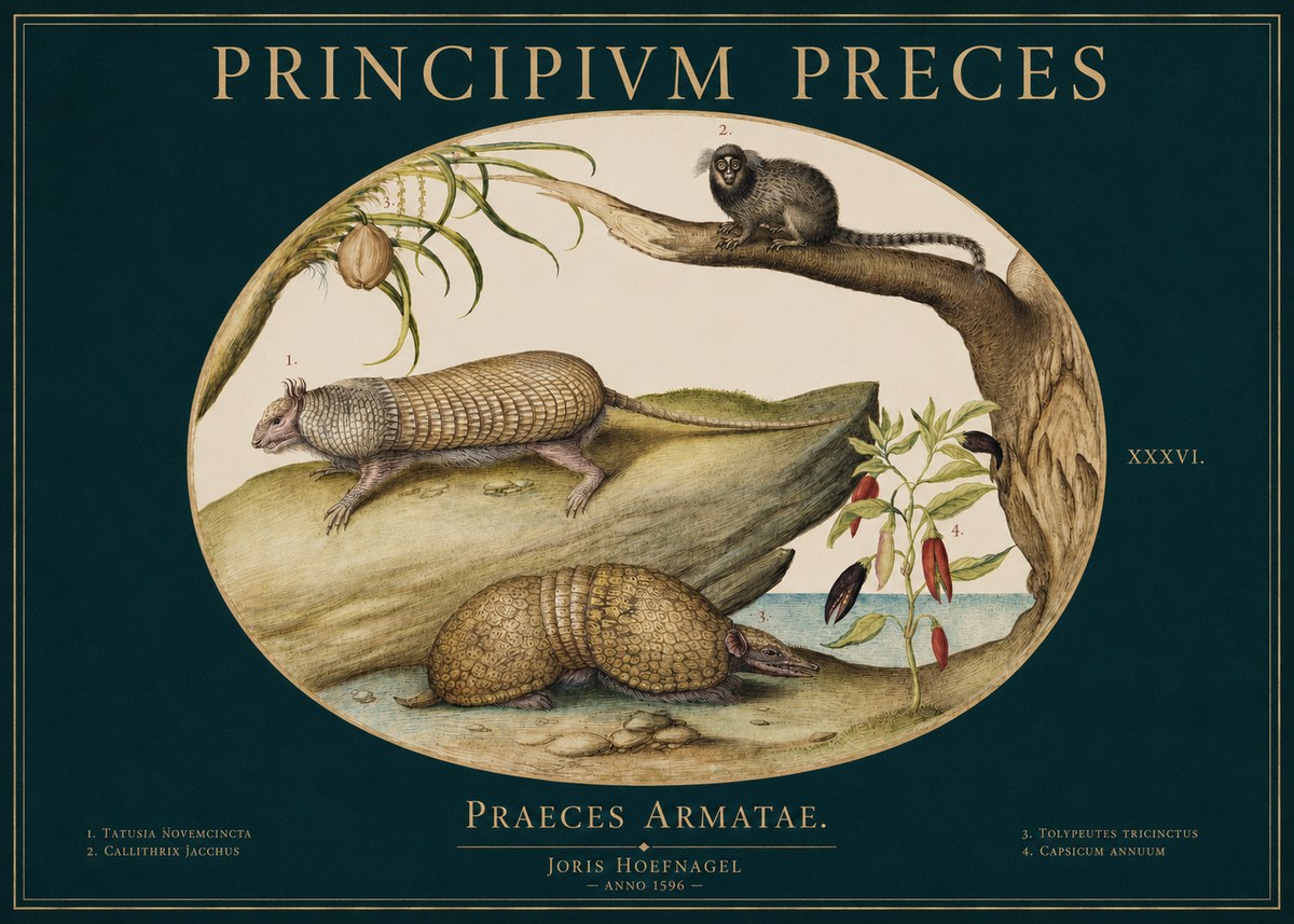 Joris Hoefnagel Praeces Armatae. No3 - Plakát