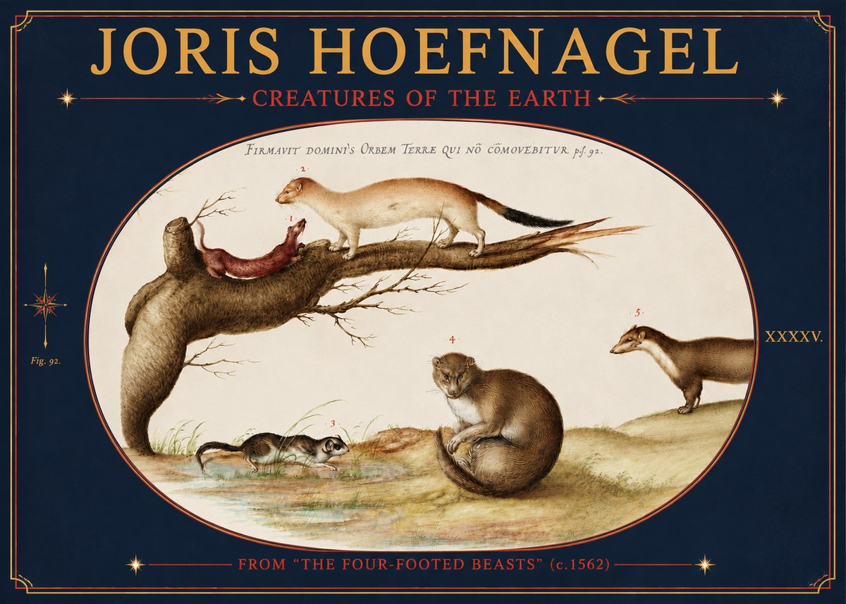 Joris Hoefnagel Creatures of the Earth I No4 - Plakát