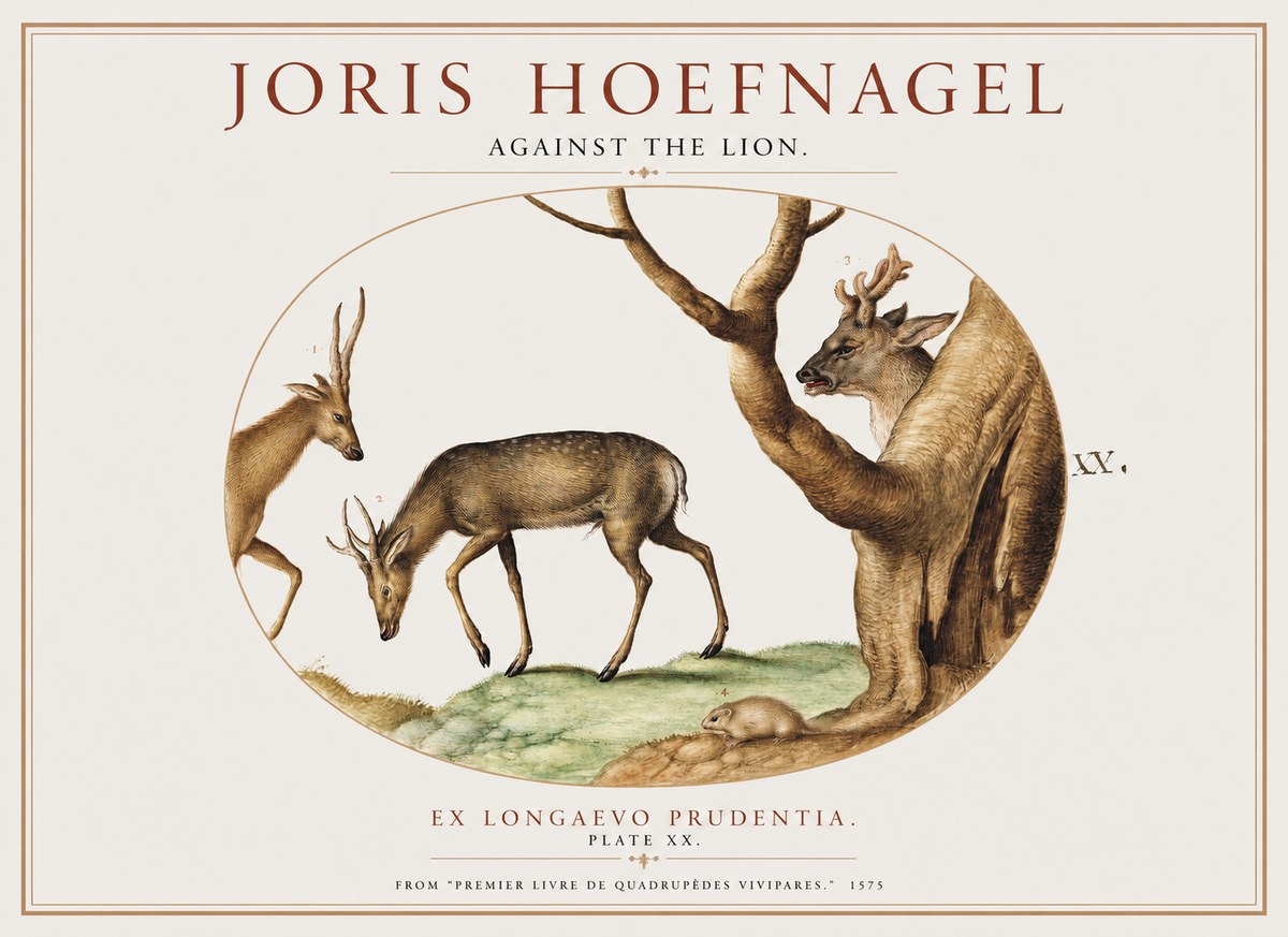 Joris Hoefnagel Do Not Rush Against the Lion. No5 - Plakát