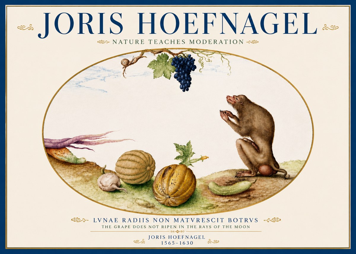 Joris Hoefnagel Nature Teaches Moderation No5 - Plakát