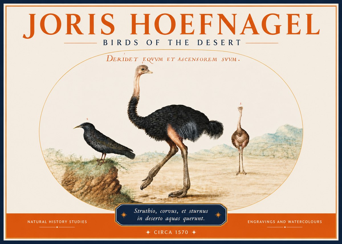 Joris Hoefnagel Birds of the Desert No3 - Plakát