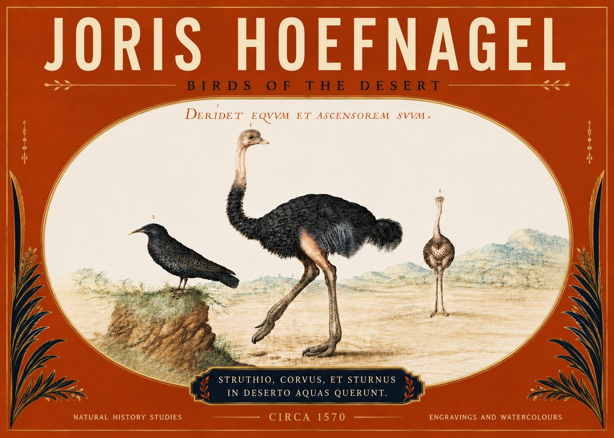 Joris Hoefnagel Birds of the Desert No5 - Plakát