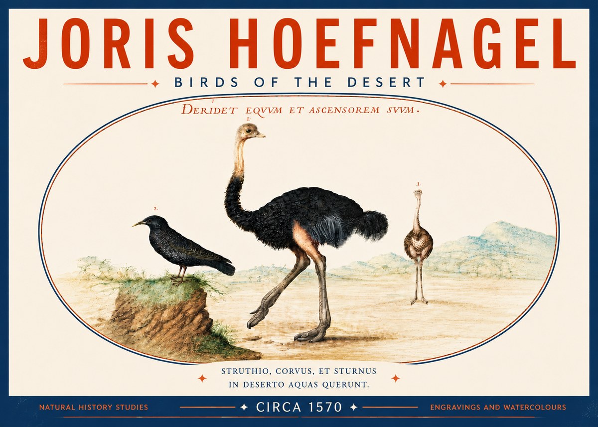 Joris Hoefnagel Birds of the Desert No6 - Plakát