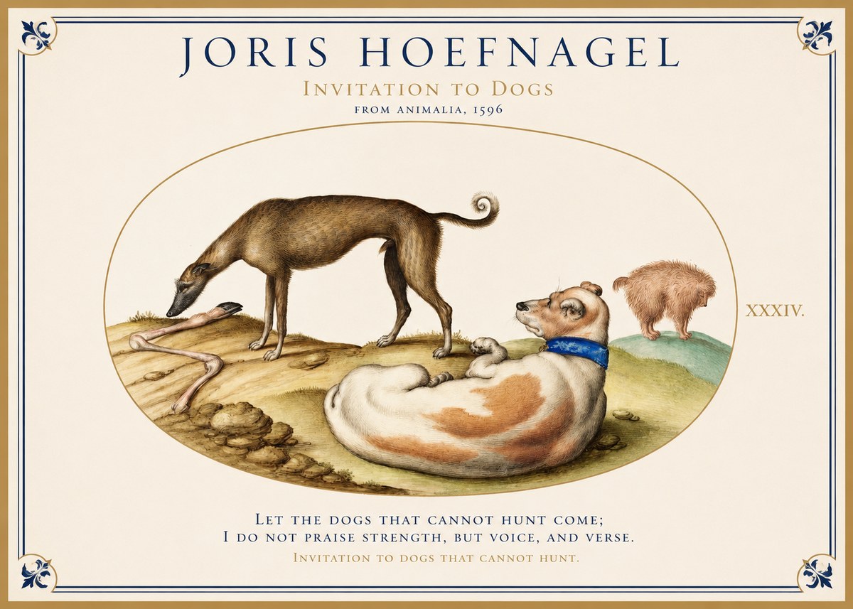 Joris Hoefnagel Invitation to Dogs No1 - Plakát