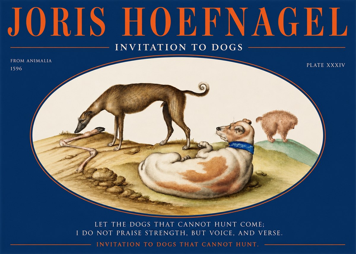 Joris Hoefnagel Invitation to Dogs No2 - Plakát
