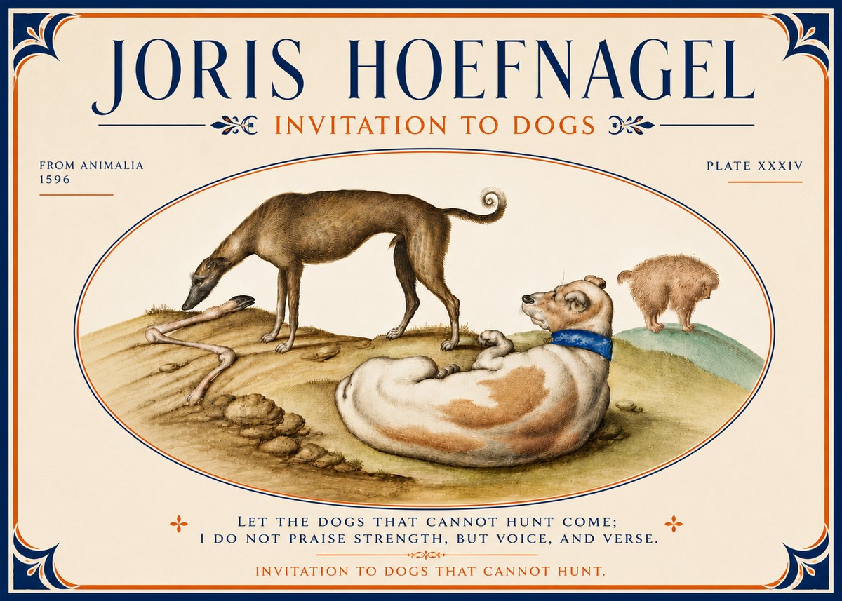 Joris Hoefnagel Invitation to Dogs No6 - Plakát
