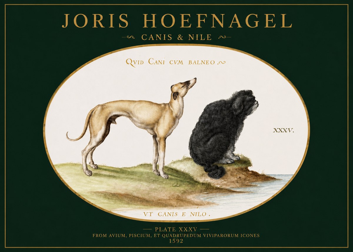 Joris Hoefnagel Neither Can a Dog Live in Baths No3 - Plakát