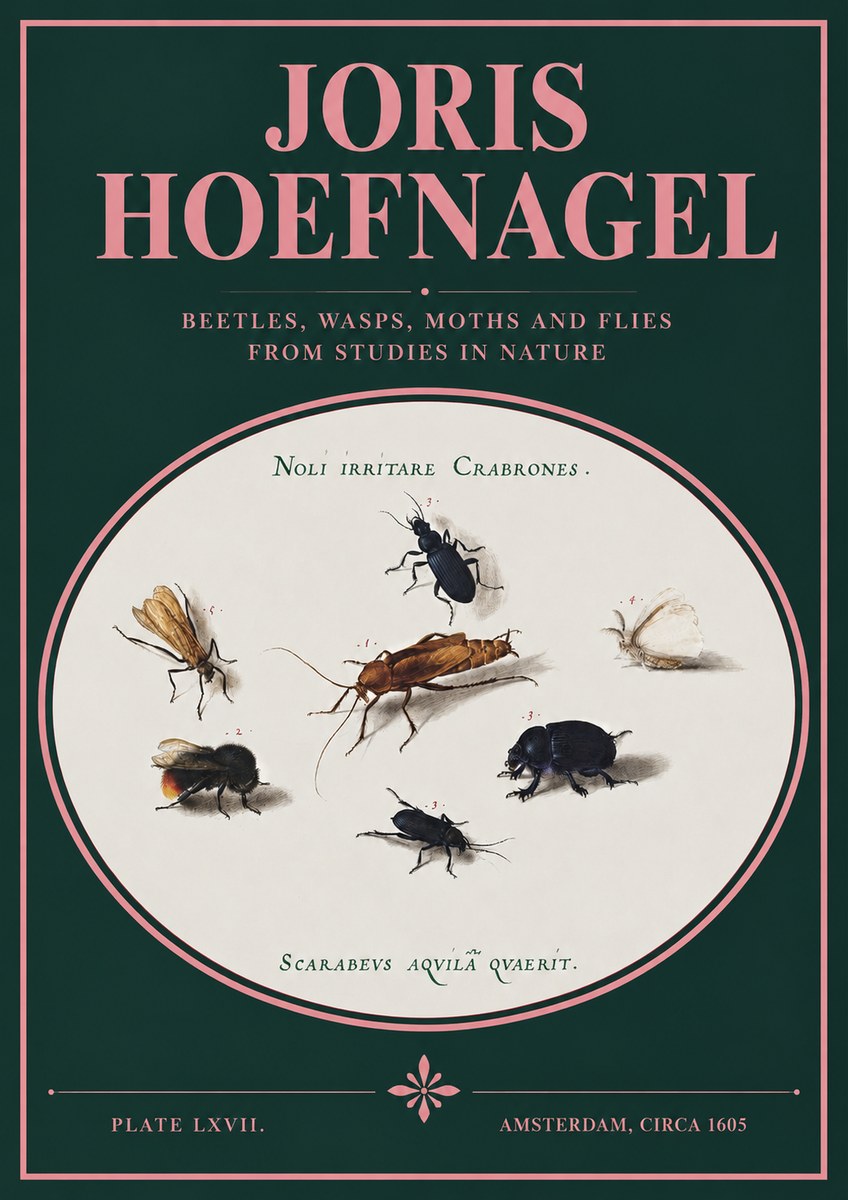 Joris Hoefnagel Scarabeus Aqvilä Qvaerit. No3 - Plakát