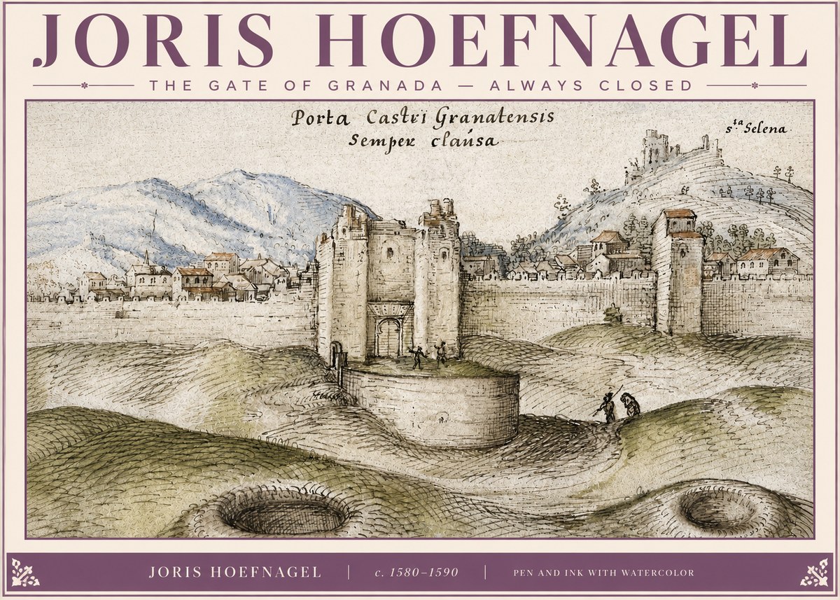 Joris Hoefnagel The Gate of Granada - Always Closed No3 - Plakát
