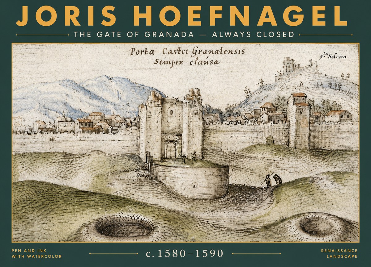 Joris Hoefnagel The Gate of Granada - Always Closed No5 - Plakát