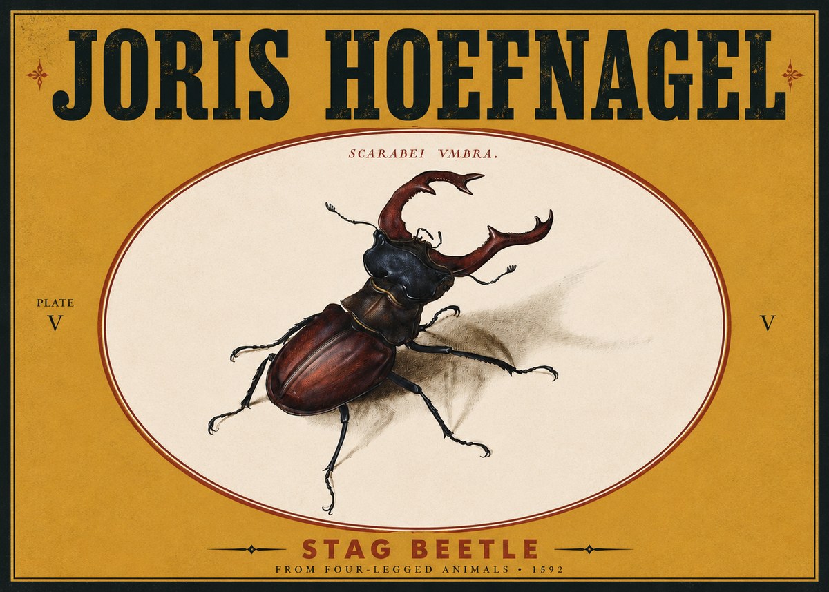 Joris Hoefnagel Stag Beetle No5 - Plakát
