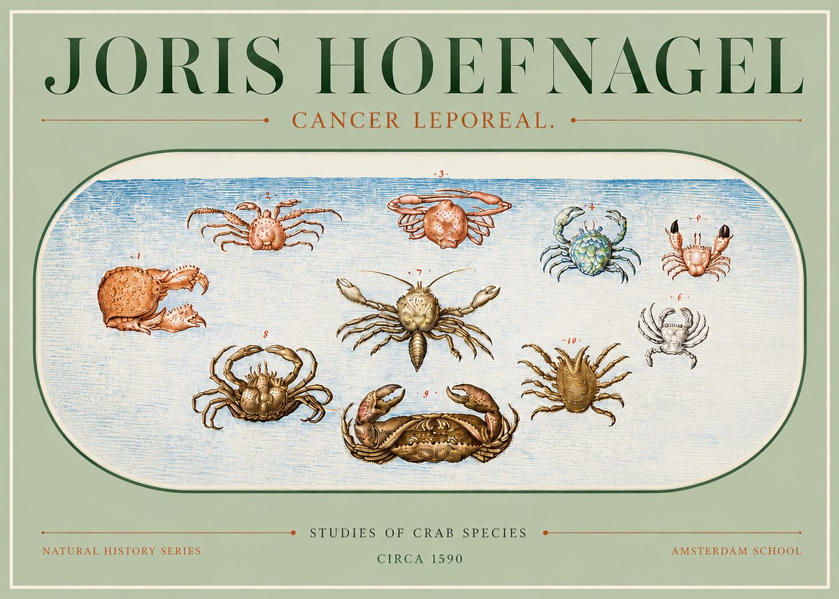 Joris Hoefnagel Cancer Leporeal. No3 - Plakát